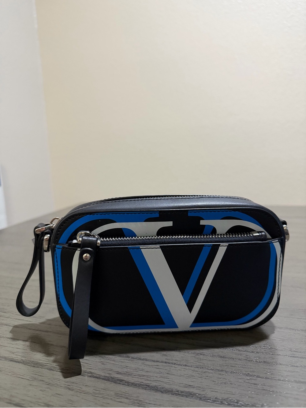VALENTINO Garavani Black Blue White Crossbody Bag